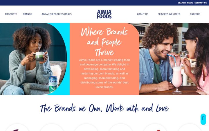Screenshot of aimiafoods.com