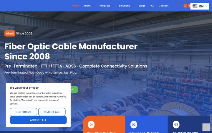 Screenshot di aimifiber.com