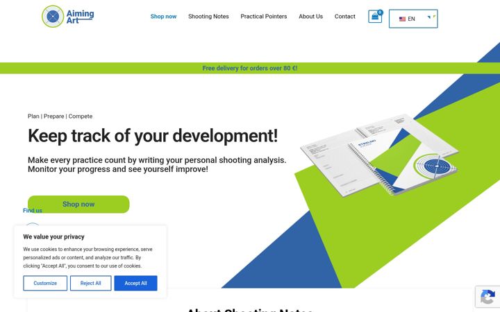 Screenshot of aimingart.com