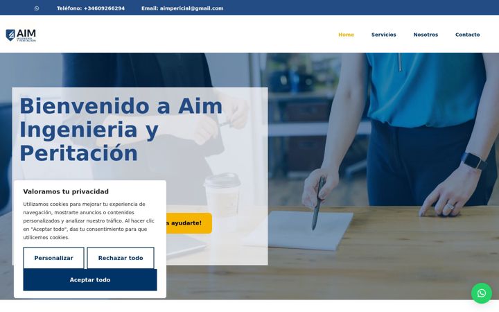 Screenshot of aimingenieriayperitacion.com