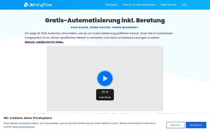 Screenshot of aimingflow.de