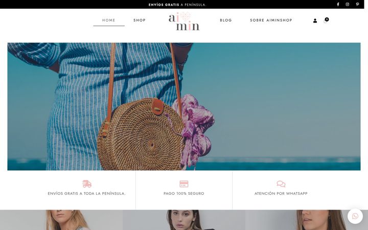 Screenshot of aiminshop.com