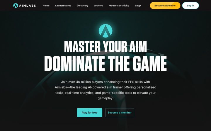 Screenshot of aimlabs.com