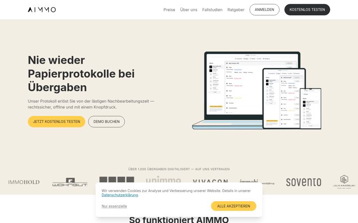 Screenshot του aimmo.io