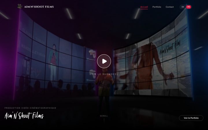 Screenshot of aimnshootfilms.com