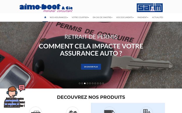 Screenshot of aimo-boot.fr