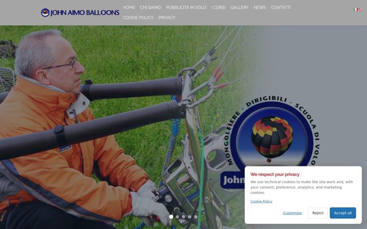 Screenshot of aimoballoons.com