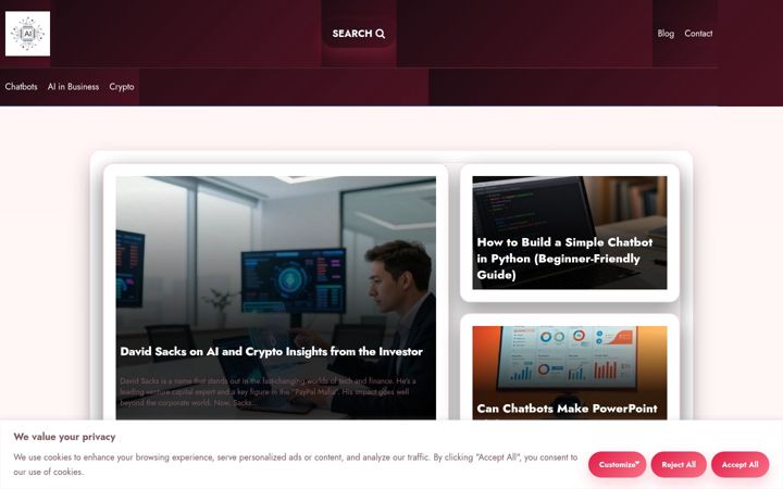Screenshot of aimole.co.uk