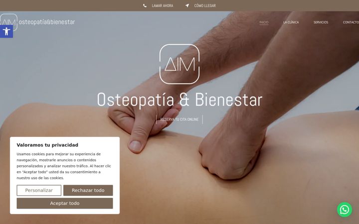 Screenshot of aimosteopatia.com