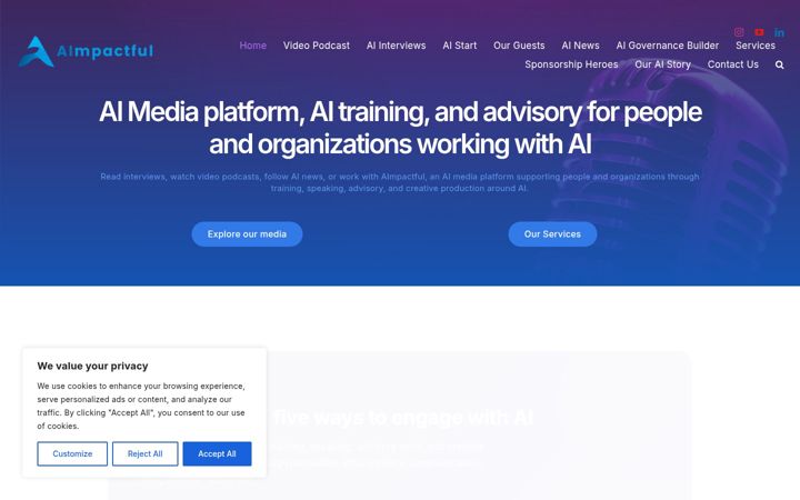 Screenshot of aimpactful.com