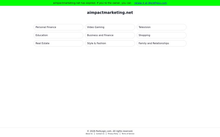 Screenshot of aimpactmarketing.net