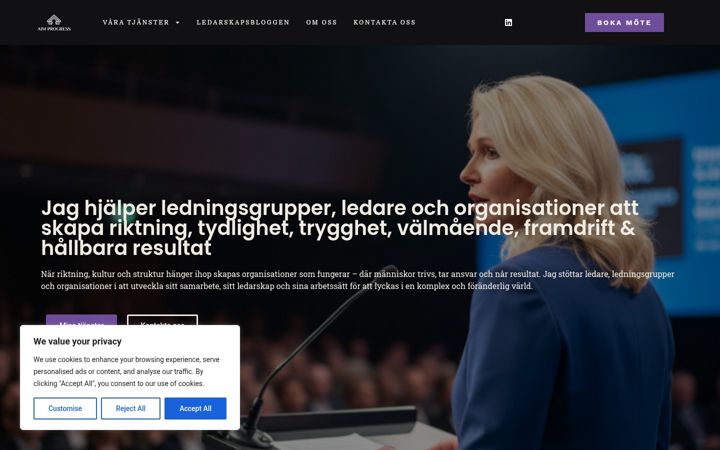 Ekrano kopija aimprogress.se