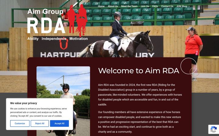 Screenshot ta' aimrda.co.uk