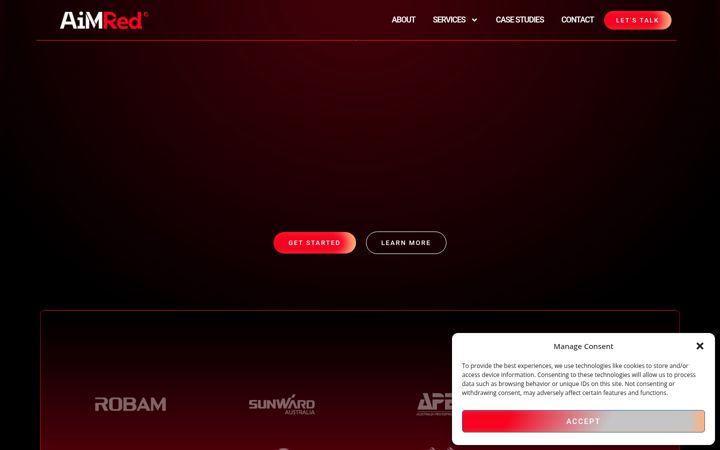 Screenshot of aimred.co