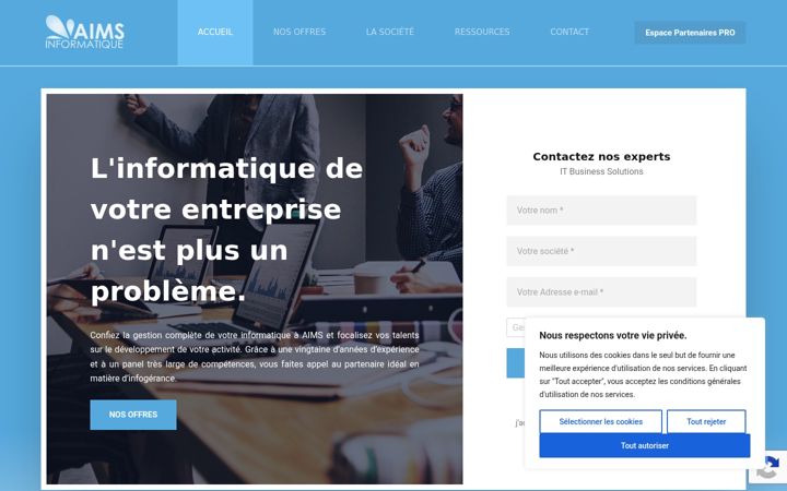 Screenshot of aims-informatique.com