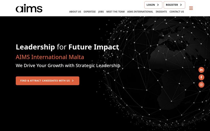 Screenshot of aims-malta.com