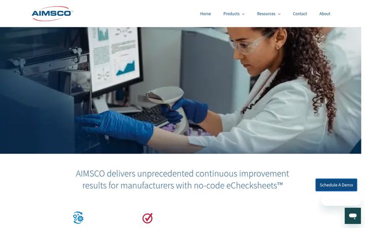 Screenshot di aimsco.com
