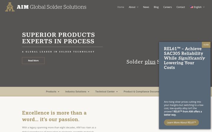 Captura de pantalla de aimsolder.com