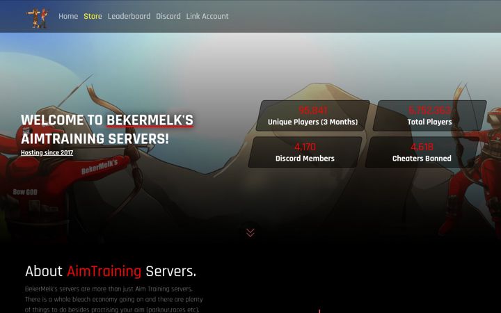 Screenshot of aimtraining.net