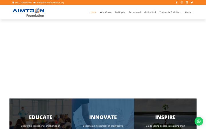 Zrzut ekranu aimtronfoundation.org