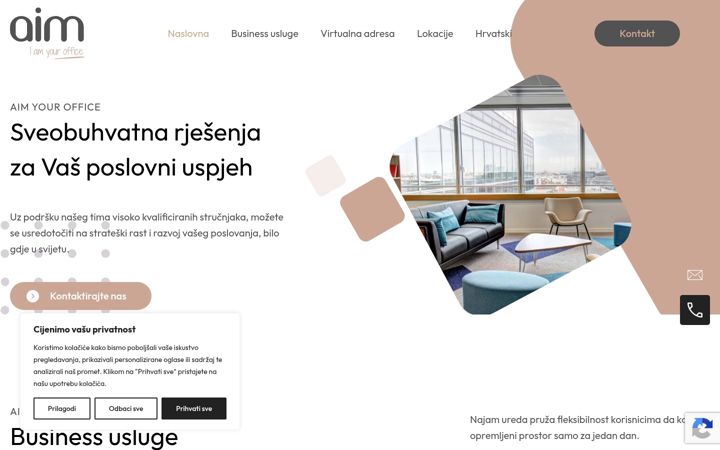 Zrzut ekranu aimyouroffice.hr