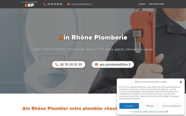 Screenshot of ain-rhone-plomberie.com