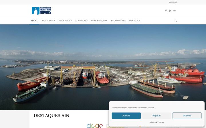 Screenshot of ain.pt
