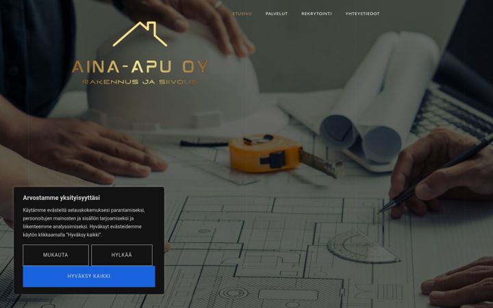 Screenshot of aina-apu.fi