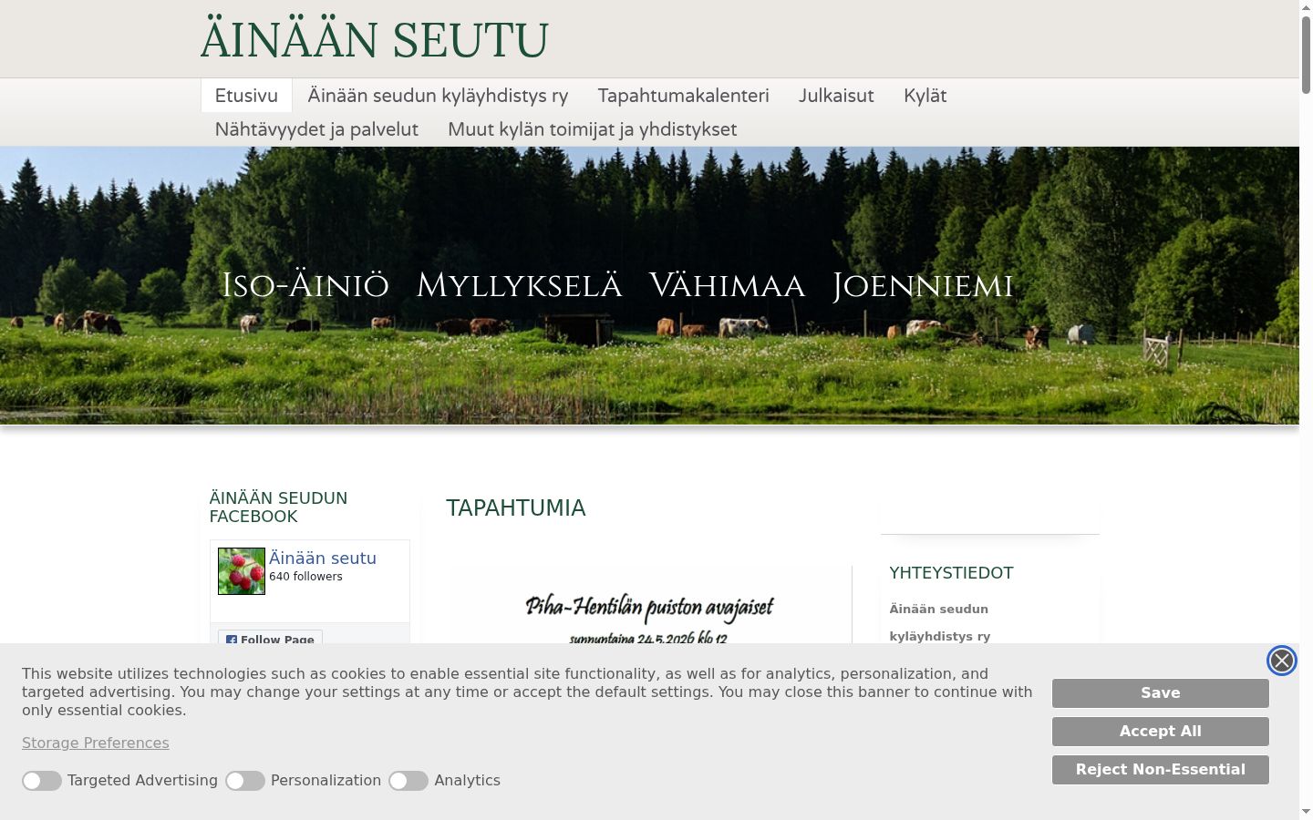 Screenshot of the consent banner shown before any interaction