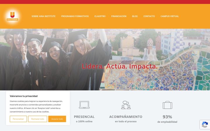 Screenshot of ainainstitute.es
