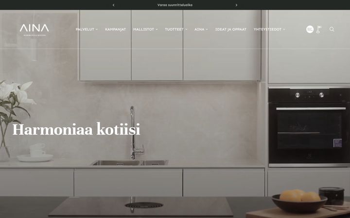 Screenshot of ainakeittiot.fi