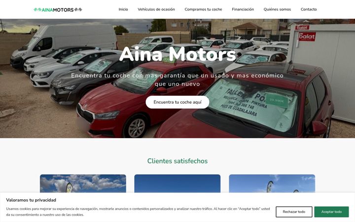 Screenshot di ainamotor.es