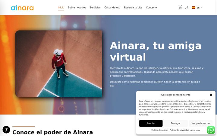 Screenshot di ainara.pro