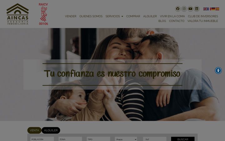 Snímek obrazovky aincas.com