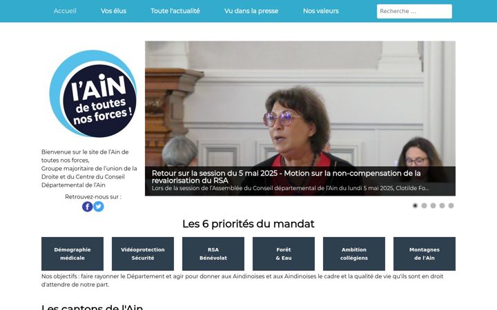 Screenshot του aindetoutesnosforces.fr