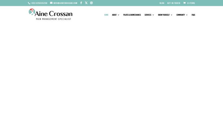 Screenshot of ainecrossan.com