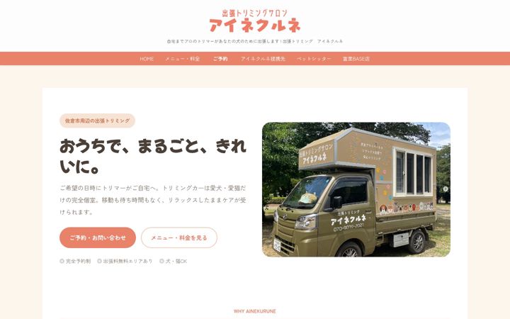 Screenshot of ainekurune.com