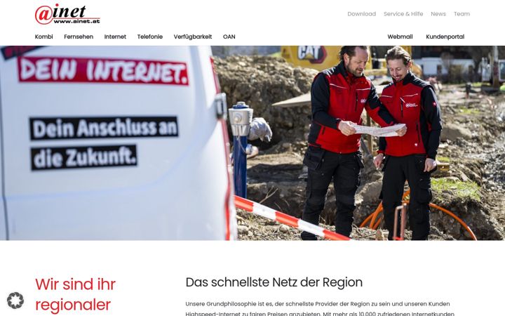 Screenshot of ainet.at