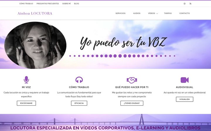 Screenshot of ainhoalocutora.com