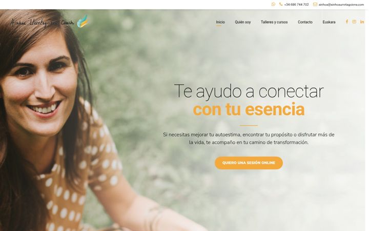 Screenshot stránky ainhoaurretagoiena.com