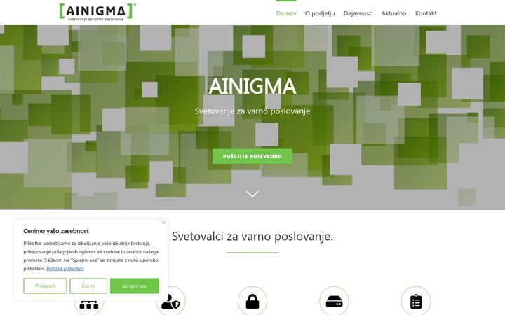 Screenshot of ainigma.si