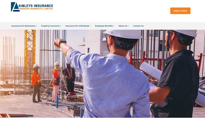 Screenshot of ainleysinsurancebrokers.com