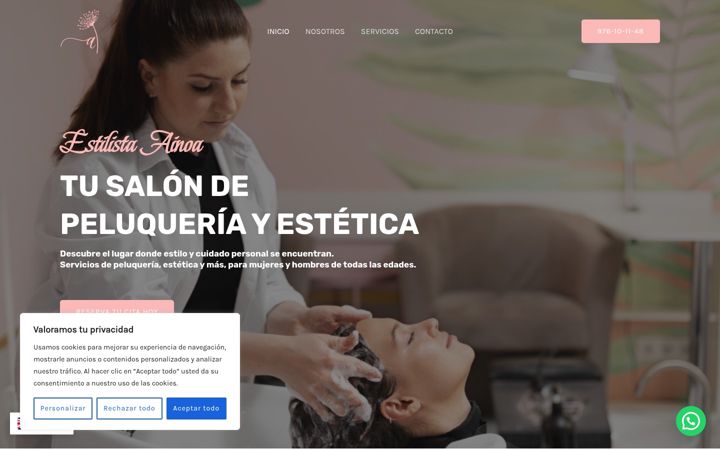 Screenshot of ainoaestilista.es