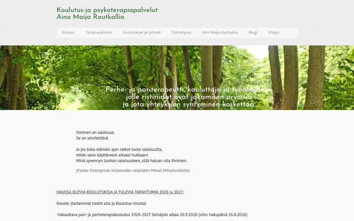 Captura de ecrã de ainomaijarautkallio.fi