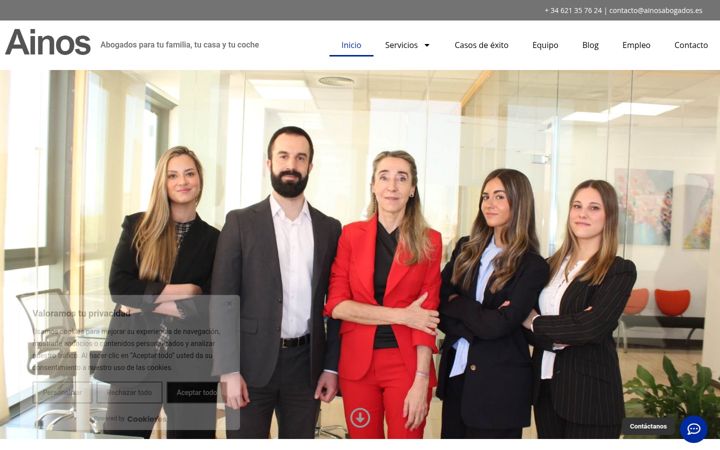 Screenshot of ainosabogados.es