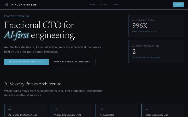 Screenshot of ainovasystems.com