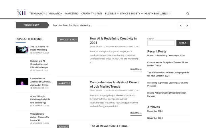 Screenshot of ainsighterzone.com