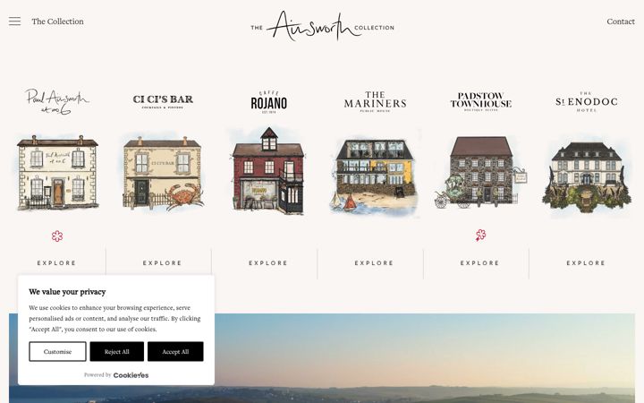 Screenshot of ainsworth-collection.co.uk