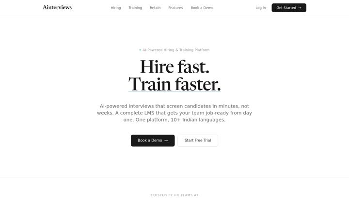 Screenshot of ainterviews.com