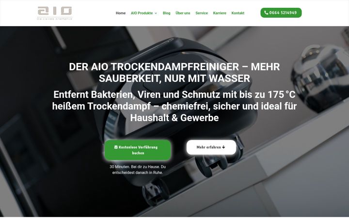 Screenshot of aio-austria.at